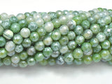 Mystic Coated Fire Agate- Green, 6mm Faceted-BeadXpert