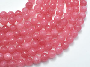 Jade Beads-Rose Pink, 8mm Round Beads-BeadXpert