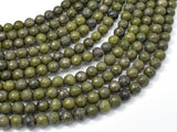 Epidote-Pyrite Inclusion, 6mm(6.3mm) Round beads-Gems: Round & Faceted-BeadXpert