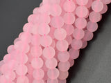 Matte Rose Quartz Beads, 8mm (8.4mm) Round beads-Gems: Round & Faceted-BeadXpert