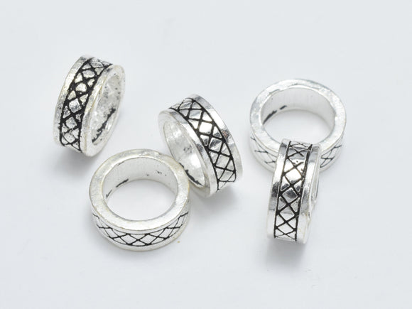 4pcs 925 Sterling Silver Beads, 8x3mm Tube Beads, Big Hole Beads, Spacer Beads-Metal Findings & Charms-BeadXpert