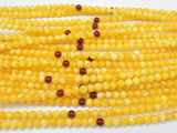 Amber Resin-Yellow, 6mm Round Beads, 23 Inch, Approx 108 beads-Gems: Round & Faceted-BeadXpert