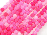 Frosted Matte Agate Beads-Pink, 6mm Round Beads-Agate: Round & Faceted-BeadXpert