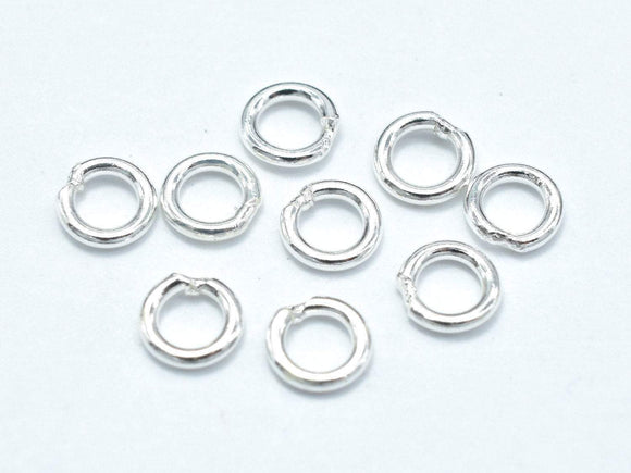 20pcs 925 Sterling Silver Jump Ring-Closed, 4mm, 0.8mm (20guage)-Metal Findings & Charms-BeadXpert
