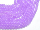 Jade - Purple, 6mm (6.3mm) Round Beads, 14.5 Inch-BeadXpert