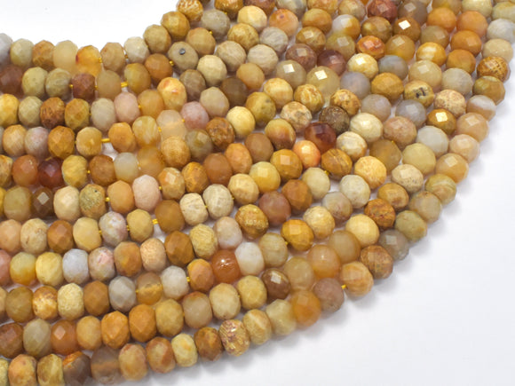 Crazy Lace Agate, 4x6mm Faceted Rondelle-Gems:Assorted Shape-BeadXpert
