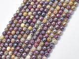 Mystic Coated Mookaite, 6mm Faceted Round Beads, AB Coated-Gems: Round & Faceted-BeadXpert
