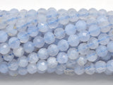 Blue Lace Agate, Blue Chalcedony, 3.5mm Micro Faceted-Gems: Round & Faceted-BeadXpert