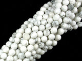 White Howlite Beads, Faceted Round, 6 mm-Gems: Round & Faceted-BeadXpert