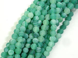 Matte Dragon Vein Agate - Green, 4mm Round Beads, 14 Inch-Agate: Round & Faceted-BeadXpert