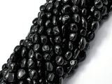 Black Tourmaline, 6x8mm Nugget Beads-Gems: Nugget,Chips,Drop-BeadXpert