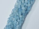 Aquamarine, 6x8mm Nugget Beads, 15.5 Inch-BeadXpert