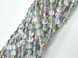 Mystic Aura Quartz-Silver, Rainbow, 6mm Round Beads-BeadXpert