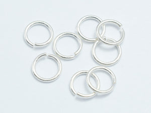 10pcs 925 Sterling Silver Opened Jump Ring, 8mm-BeadXpert