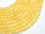 Yellow Jade Beads, Round, 6mm, 15 Inch-BeadXpert