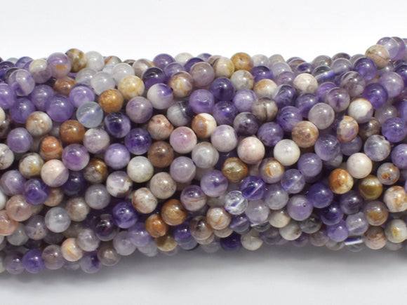 Chevron Amethyst Beads, 4mm (4.7mm) Round-Gems: Round & Faceted-BeadXpert