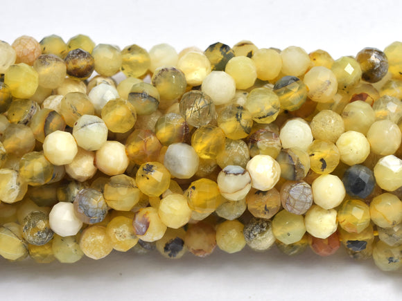 Yellow Opal 4mm Micro Faceted Round-BeadXpert