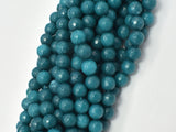 Jade Beads, Peacock Green, 8mm Faceted Round-Gems: Round & Faceted-BeadXpert