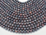 Mystic Coated Red Tiger Eye, 8mm Faceted Round, AB Coated-Gems: Round & Faceted-BeadXpert