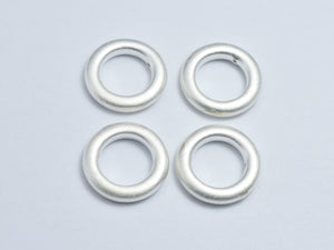2pcs Matte 925 Sterling Silver Ring, 13mm-BeadXpert