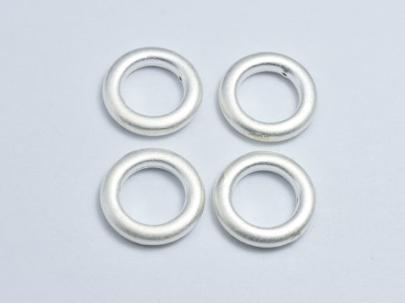 2pcs Matte 925 Sterling Silver Ring, 13mm-BeadXpert