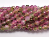 Jade-Fuchsia Green White 8mm Round-BeadXpert