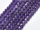 Amethyst Beads, Round, 8mm (8.5mm), 15.5 Inch-BeadXpert