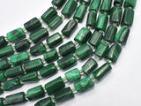 Malachite 7x11mm Faceted Tube-BeadXpert