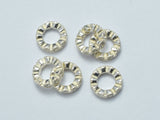 4pcs 925 Sterling Silver Beads, White CZ Spacer, 7.4mm-BeadXpert