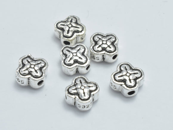 4pcs 925 Sterling Silver Beads-Antique Silver, 6mm Beads-Metal Findings & Charms-BeadXpert