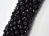 Black Tourmaline Beads, 8mm (8.4mm) Faceted Round-Gems: Round & Faceted-BeadXpert