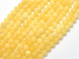 Yellow Jade Beads, Round, 6mm, 15 Inch-BeadXpert