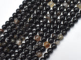 Black Tourmaline Beads, 6mm, Round-BeadXpert