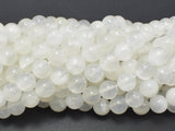 Selenite, Gypsum, 8mm (8.3mm) Round Beads-Gems: Round & Faceted-BeadXpert