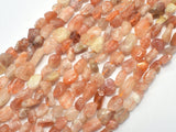 Sunstone, 6x8mm, Nugget Beads, 15.5 Inch-BeadXpert