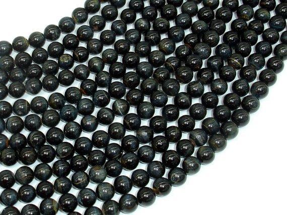 Blue Tiger Eye Beads, Round, 6mm-Gems: Round & Faceted-BeadXpert