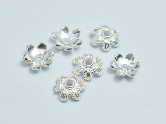 10pcs 925 Sterling Silver 6x2mm Flower Bead Caps-BeadXpert