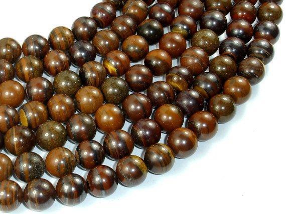 Tiger Iron, 12mm Round Beads-Gems: Round & Faceted-BeadXpert