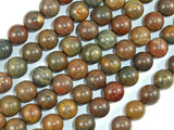 Wealth Stone Jasper Beads, 10mm (9.5mm) Round Beads-Gems: Round & Faceted-BeadXpert