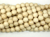 White Fossil Jasper Beads, 8mm (8.5mm) Round Beads-Gems: Round & Faceted-BeadXpert