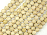 White Fossil Jasper Beads, 8mm (8.5mm) Round Beads-Gems: Round & Faceted-BeadXpert