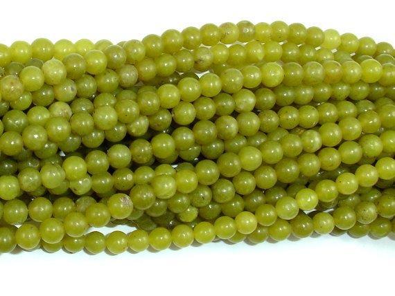 Olive Jade Beads, 4mm Round Beads-Gems: Round & Faceted-BeadXpert