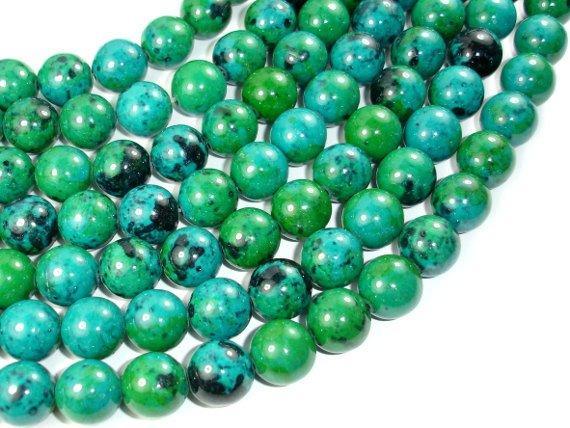 Chrysocolla, 14mm Round Beads-Gems: Round & Faceted-BeadXpert
