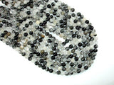 Black Rutilated Quartz Beads, 6mm Round Beads-Gems: Round & Faceted-BeadXpert