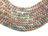 Matte Picasso Jasper Beads, 8mm, Round Beads-Gems: Round & Faceted-BeadXpert
