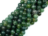 Moss Agate Beads, 8mm, Green, Round Beads-Gems: Round & Faceted-BeadXpert
