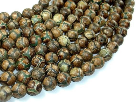 Tibetan Agate Beads, 10mm Round Beads-Agate: Round & Faceted-BeadXpert