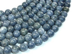 Blue Sponge Coral Beads, 10mm Round Beads-Gems: Round & Faceted-BeadXpert