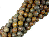 Bamboo Leaf Jasper Beads, 10 mm Round Beads-Gems: Round & Faceted-BeadXpert