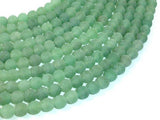 Matte Green Aventurine Beads, 6mm Round Beads-Gems: Round & Faceted-BeadXpert